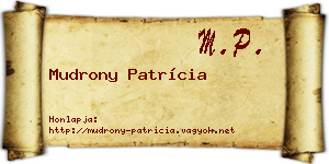 Mudrony Patrícia névjegykártya