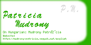 patricia mudrony business card